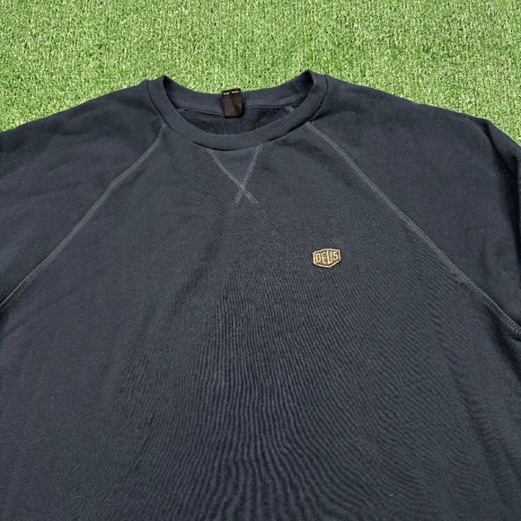 Deus Ex Machina Sweatshirt Men's Size XL Blue Long Sleeve Pullover Motorcycle - Picture 5 of 10